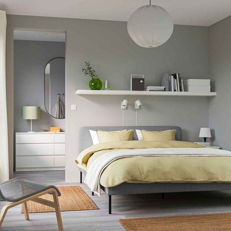 تخت خواب دو نفره ایکیا مدل IKEA SLATTUM